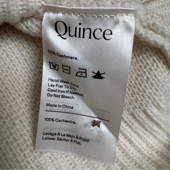 ✨ NWT! QUINCE Women's Mongolian Cashmere Structured Cardigan Sweater | Ivory | M - Picture 10 of 14